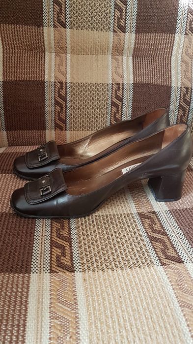 Pantofi piele, maro, Italia, masura 40 1/2,