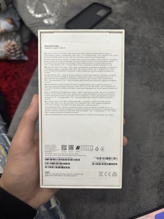 iphone 15 pro max blue titanium 256gb