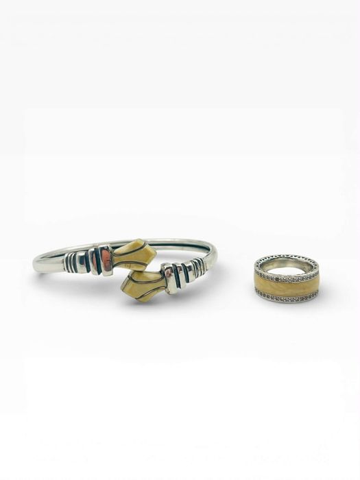 Винтидж сребърна гривна и пръстен  Pandora