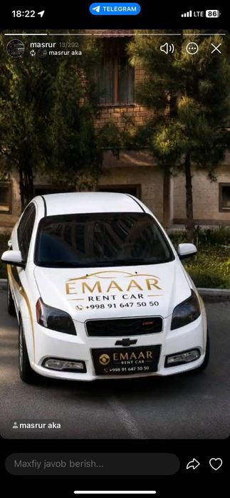 Rent car Suxoy arenda Quruq ijara