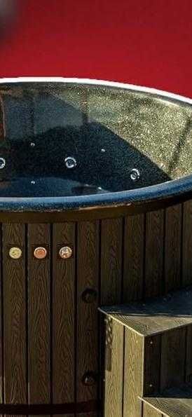 Ciubăr din fibră de sticlă cu soba - 2 m diametru, 6-7 persoane