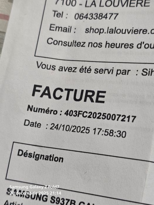 Samsung Galaxy S25 Edge Silver -256 GB / Garantie