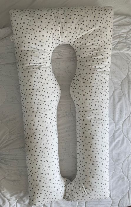 Възглавница за бременни, U-образна, Сваляща се калъфка, 100% памук