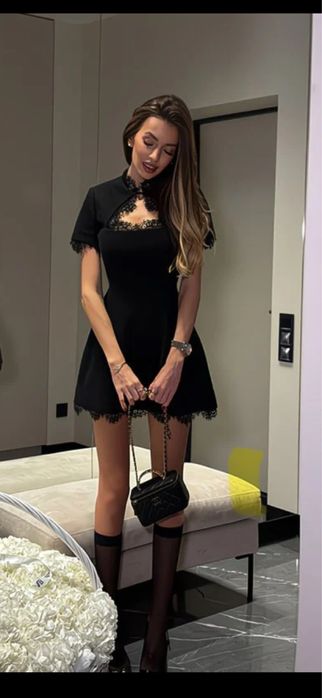 Платье комби, элегантное