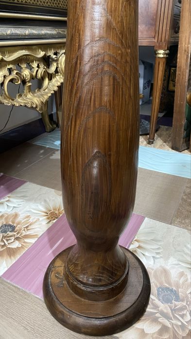 Piedestal Stativ Suport Lemn Masiv Sculpturi Vintage
