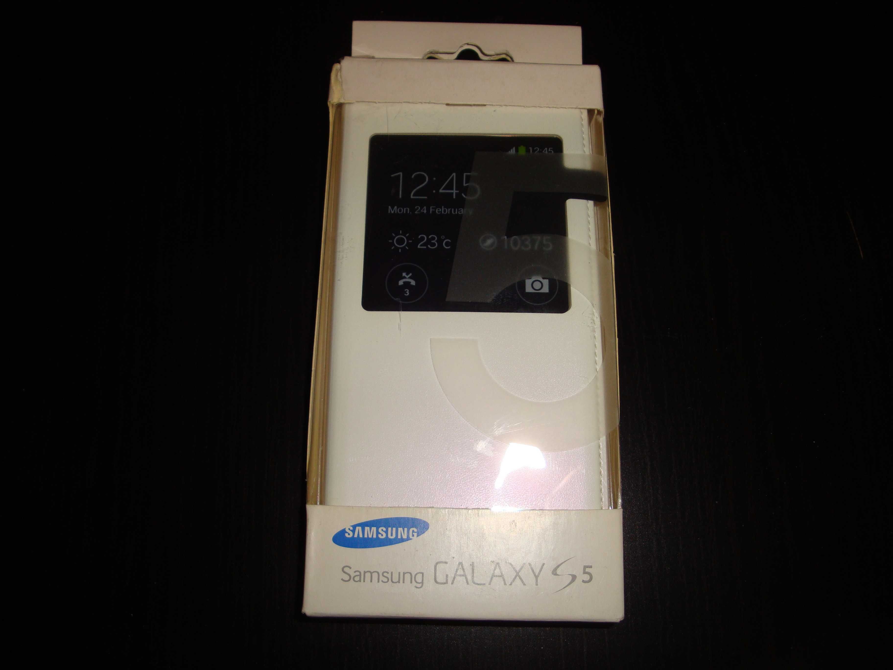 Be excited Lunar New Year Stare Husa originala Samsung Galaxy S5 G900F s-view alb perla Timisoara • OLX.ro
