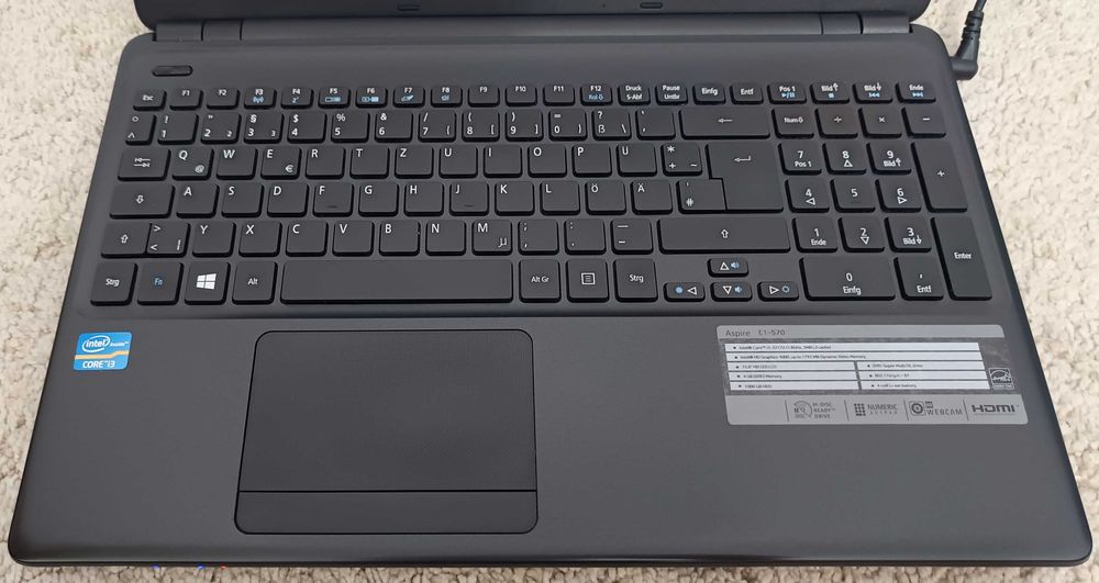 Laptop Acer I3 3217u Ram 8G HDD/SSD, 15.6 inch 40 cm