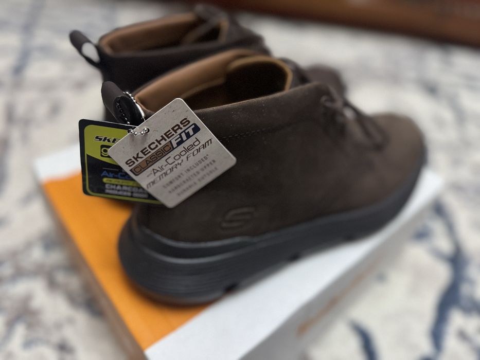 Мужские ботинки Скечерс из натурального нубука