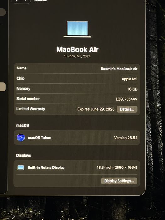 Macbook Air M3 (16/256)