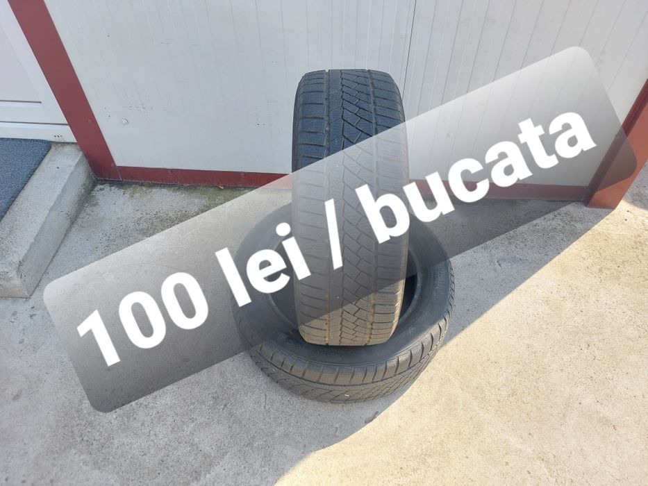 100 lei bucata! Doua anvelope M+S 195 55 16 Continental