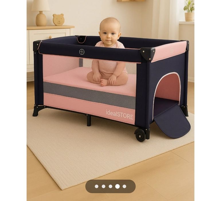 Pătuț copii pliabil + saltea 120*60