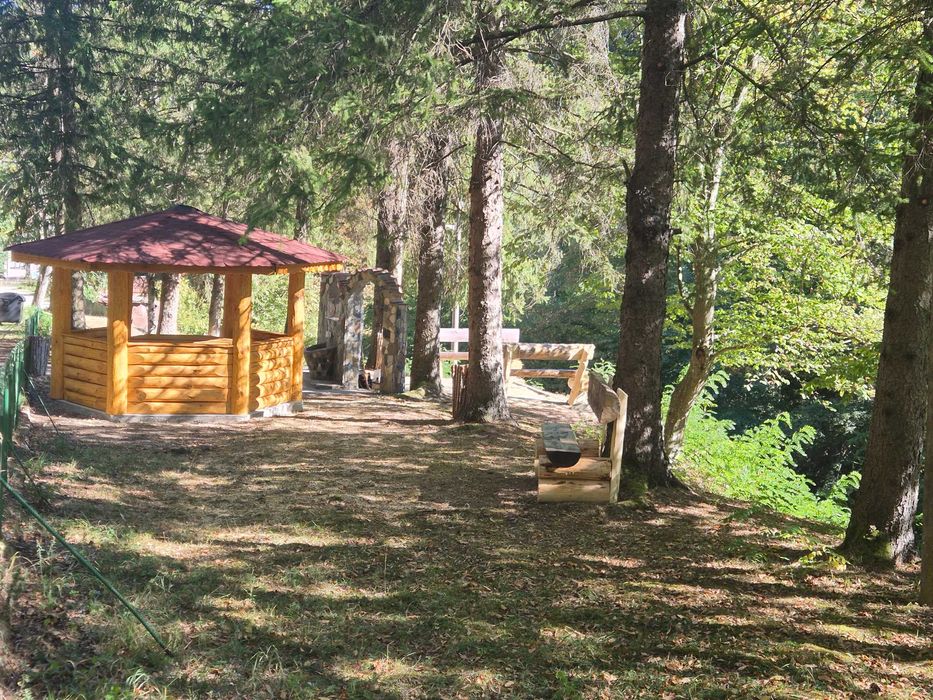 Беседка от трупи изработка