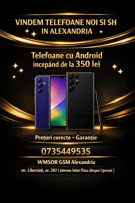 Telefoane NOI si SH Alexandria