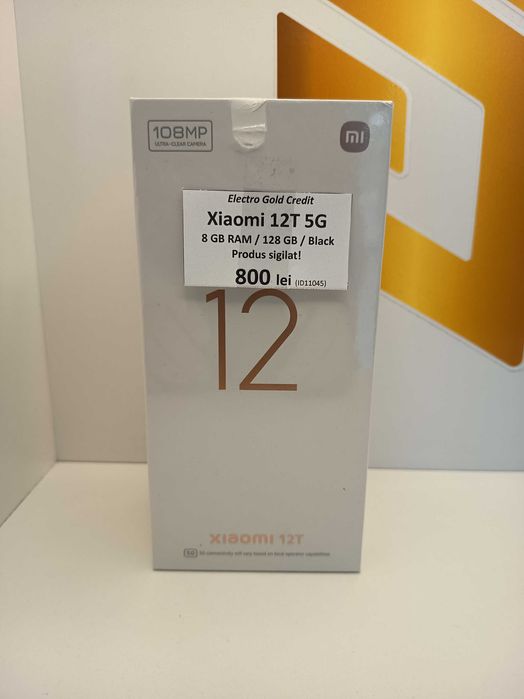 Xiaomi 12T 5G 8GB RAM/128GB/Black/Produs sigilat! ID11045