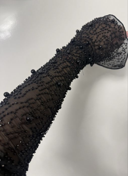 Черна елегантна къса рокля