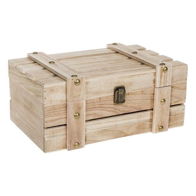 Дървена щайга за 2бр бутилки