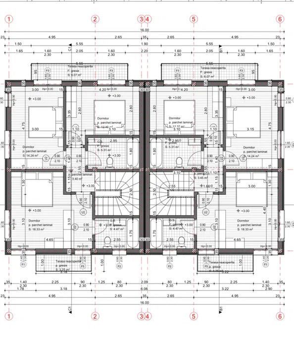Duplex Semifinisat - 5 camere - 120mp - 375mp ST - Chinteni