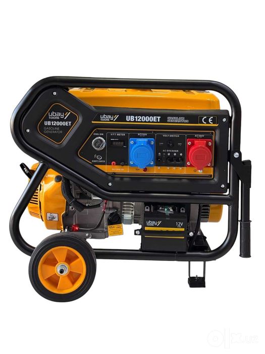 Бензиновый генератор трёхфазный Ubay UB-12000ET, 8,5 кВт, 380/220 В