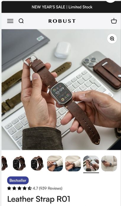 Leather за apple watch