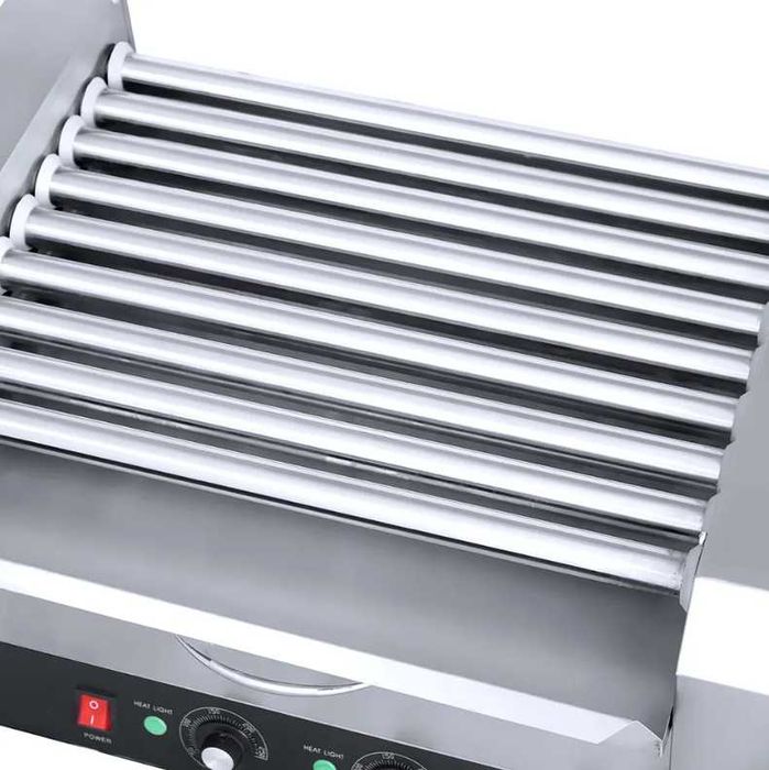 Aparat Hot Dog Profesional 9 Role Grill Hotdog Inox Transport Gratuit