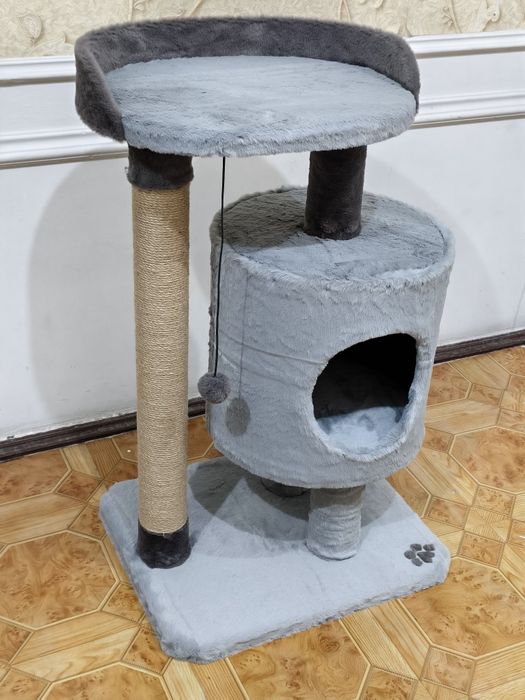 Дом для кошки. Когтеточка для кошек. Зоодомики