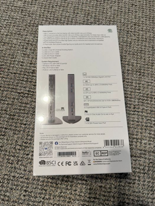 Wavlink 14 in 1 All în One docking station ( placa video