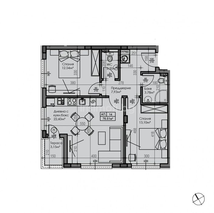 Продава се Тристаен апартамент в София, Малинова долина - 84 кв.м за 2356 €/кв.м - Снимка #4