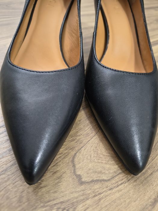 Pantofi cu toc piele naturală