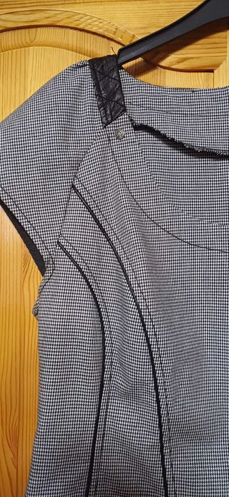 Рокля на Rosi Fashion с Декорации Кожа в стилен "Пипит"!НОВА с Етикет!