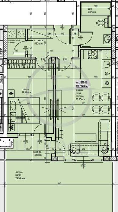 Продава се Двустаен апартамент в Пловдив, Остромила - 97 кв.м за 953 €/кв.м - Снимка #3