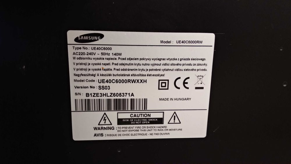 LED Телевизор Samsung UE40C6000RW FullHD - за поправка или за части