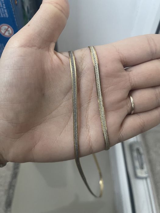 Seturi lant si bratara argint placat cu aur