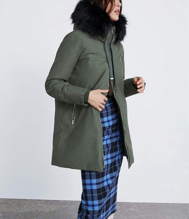 Маслено зелена парка/яке Zara