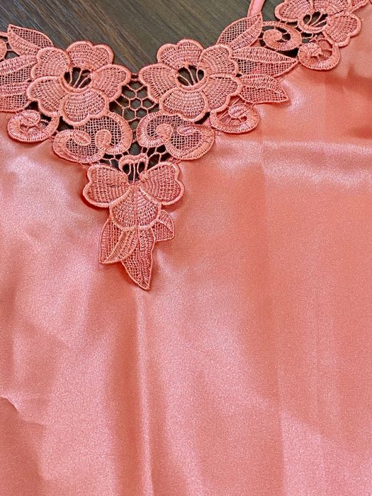 Женская пижама комбинация, шелковая. Новая