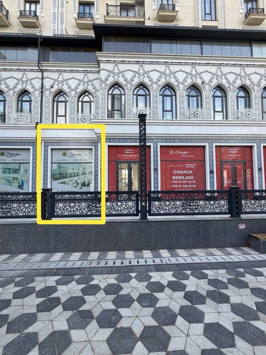 Ул.Бабур Жк "Узбегим" нежилое помещение 85кв.м первая линия с ремонтом