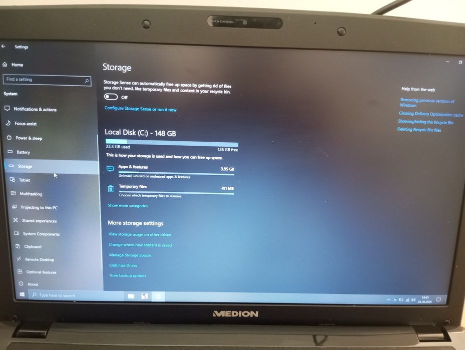 Laptop Medion 17.3 în Windows 10