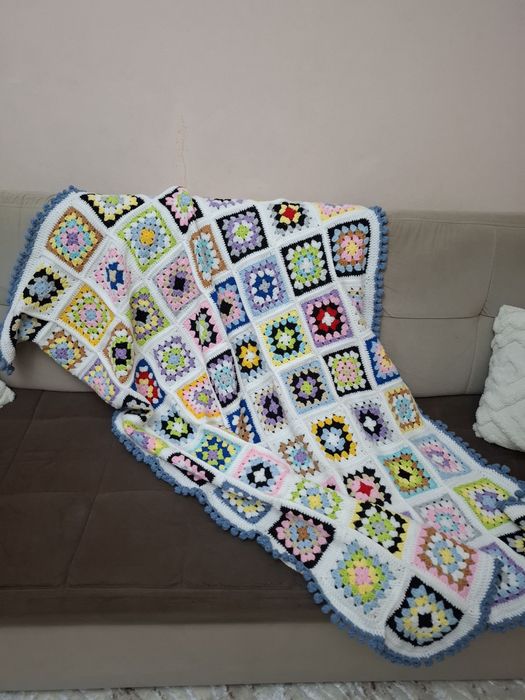 Вазянный плед ручной работы