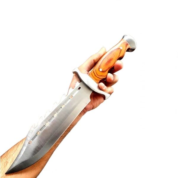 Pachet doua cutite de vanatoare, Bowie, otel inoxidabil, 38 cm, teaca