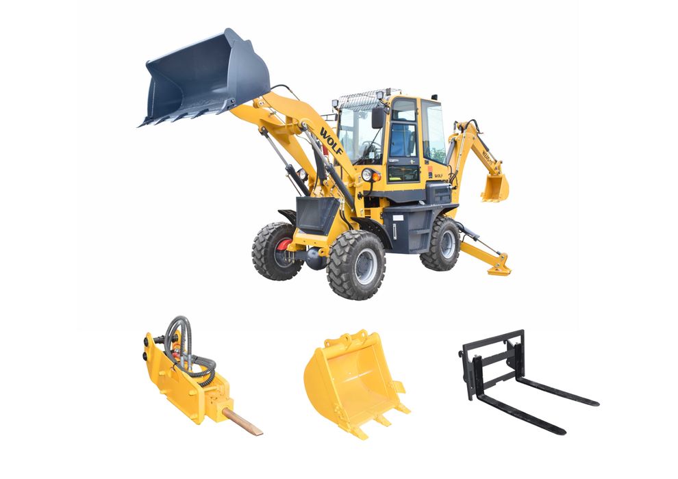 Buldoexcavator INMATRICULABIL, WOLF 1.6T, 52CP