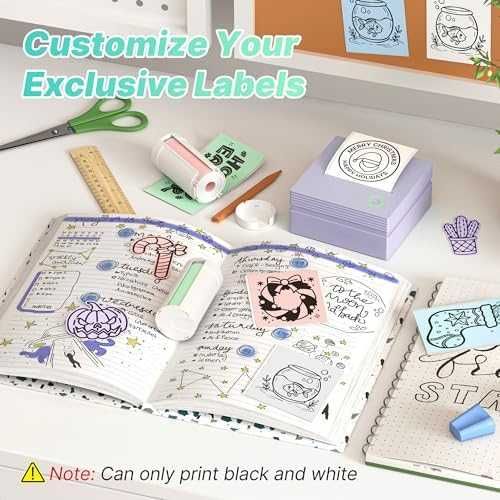 Нов Bluetooth стикер принтер за телефон Labelnize PM290 3 ролки хартия