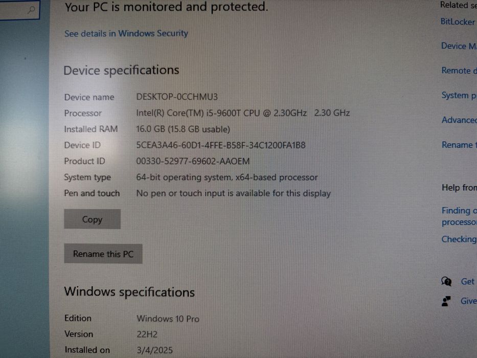 Mini Pc Dell OptiPlex 7070 i5 9600T cu 16 Gb ram ,WIndows