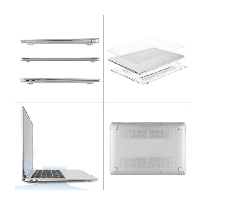 Калъф за лаптоп с мраморен мотив, съвместим с MacBook Air 15 инча