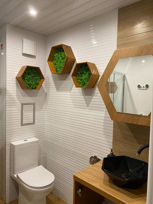 Шестоъгалници със скандинавски мъх-НАЛИЧНИ