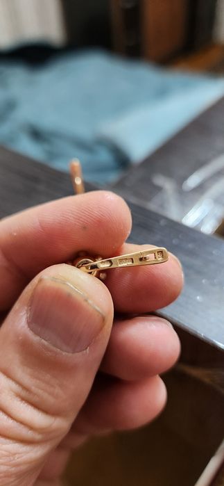 Серьги с искусственным бриллиантом СССР