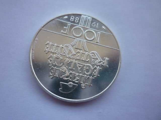 100 франка 1988г. Франция