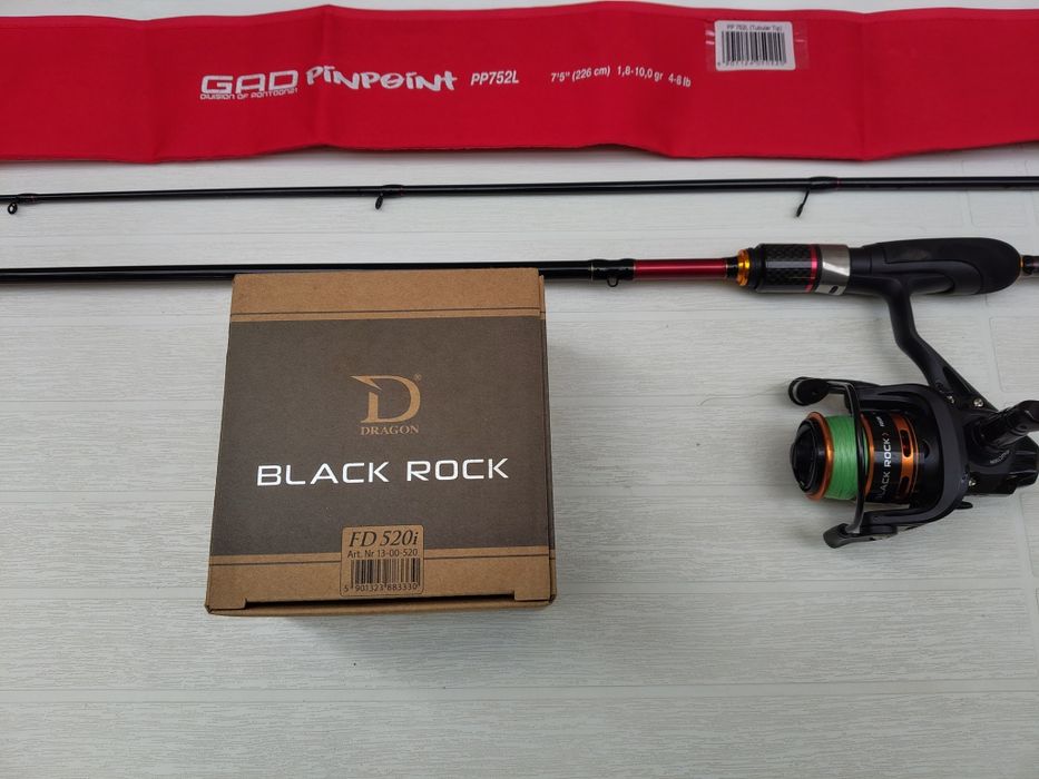 Въдица GAD PinPoint Pontoon 21 и Макара Dragon Black Rock FD