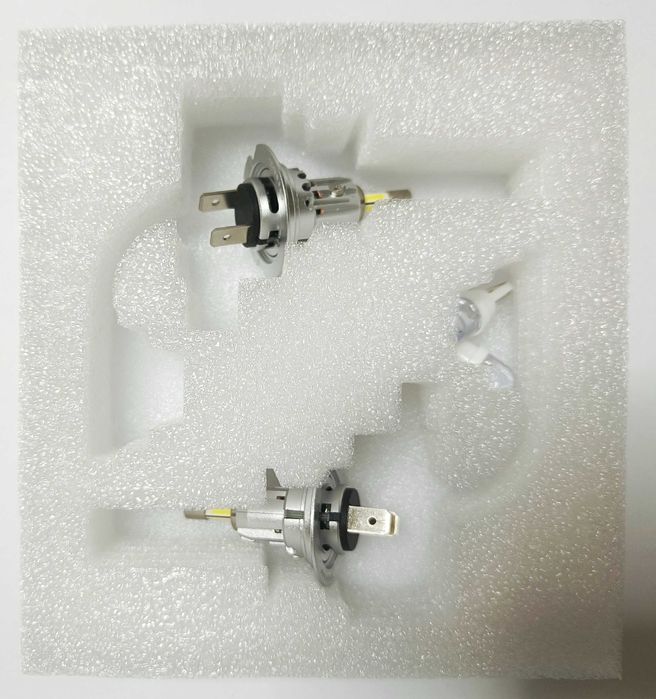 Mini H7 LED / мини ЛЕД диодни 360 крушки, canbus,вентилатор,6500K,130W