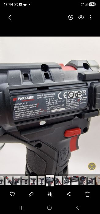 Filetanta/Mașină de găurit & înșurubat PARKSIDE Performance PPBSSA 12