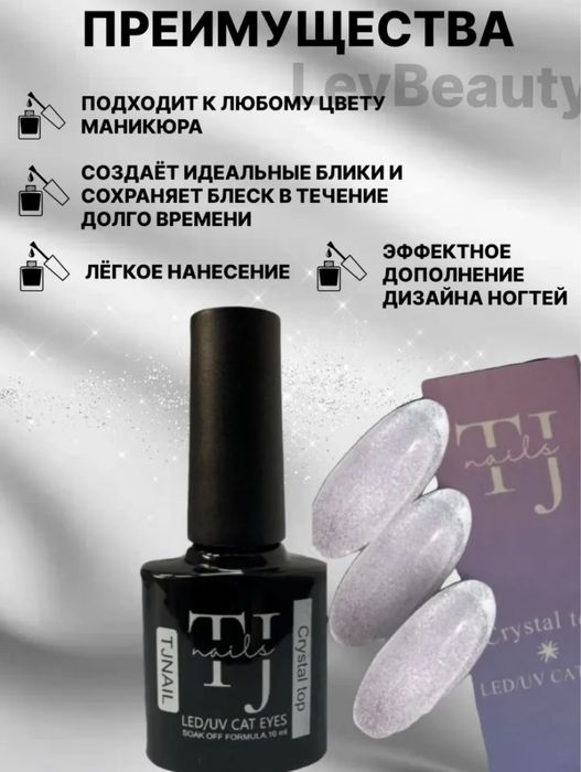 Гель лак кошачий глаз с магнитом