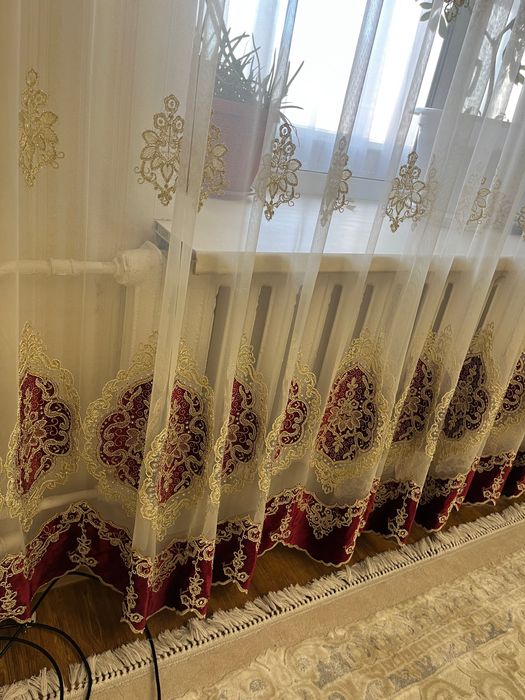 Тюль б/у, шторы, срочно продам, тюль, шторы